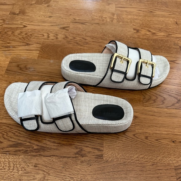 NWT J.Crew Marlow Sandals in Canvas Size 8.5 Color Moroccan Sand - Picture 5 of 13